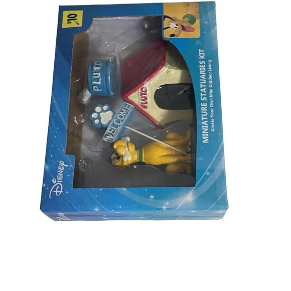 Disney's Mickey Mouse Pluto's Mini Garden Statuette Set,Yard Garden Planter Lawn - Picture 9 of 13